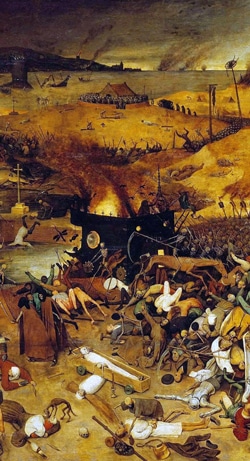 The painting 'The Triumph of Death by Pieter Bruegel the Elder'
