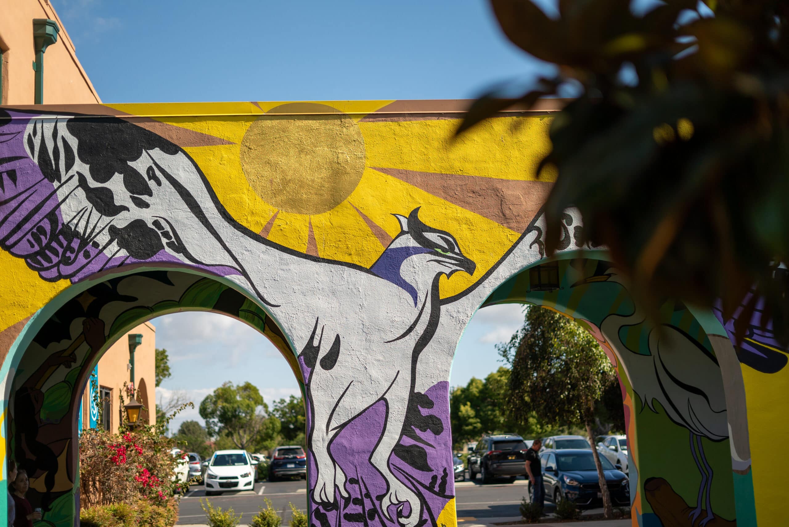 A view of the Liberty Station mural