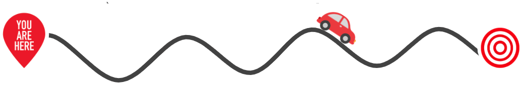 Car at middle of journey