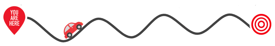 Car at early part of journey