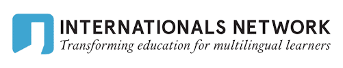 Logo for Internationals Network with a blue stylized N on the left and the tagline Transforming education for multilingual learners written below the organizations name.